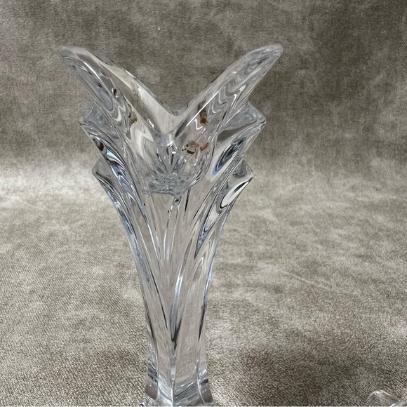 MIKASA Slovenia Lead Crystal Candlestick Art Deco Holder 5 1/2" SET of 2 - Picture 8 of 9